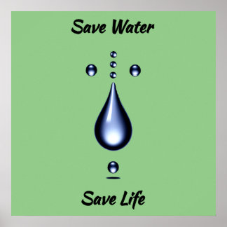 save water save life-inspirational poster