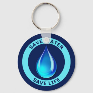 Save Water Save Life Keychain