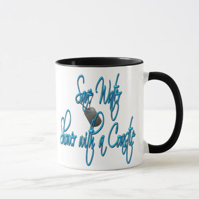 Save Water Shower With A Coastie Mug (Right)