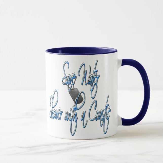 Save Water Shower With A Coastie Mug (Right)