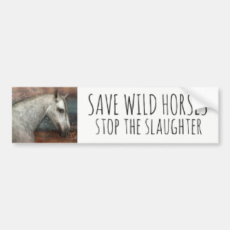 Save Wild Horses Stop The Slaughter Bumper Sticker