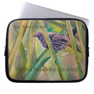 Save Wild Nature - Marsh Antwren Customizable Laptop Sleeve