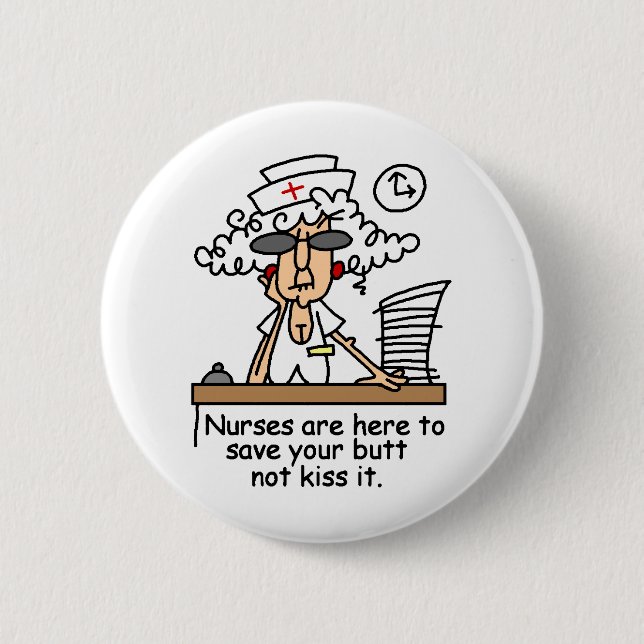 Save your butt! 2 inch round button (Front)