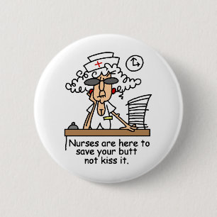 Save your butt! 2 inch round button