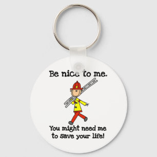 Save Your Life Firefighter Tshirts and Gifts Keychain