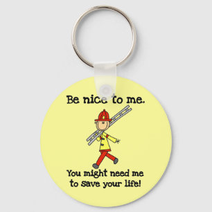 Save Your Life Firefighter Tshirts and Gifts Keychain