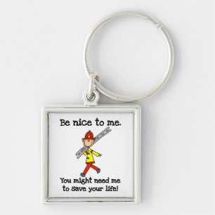 Save Your Life Firefighter Tshirts and Gifts Keychain