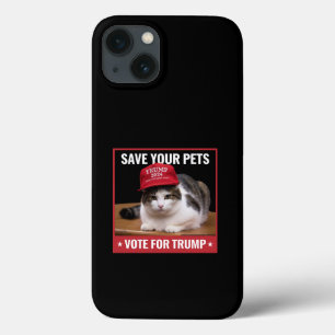 Save Your Pets Vote for Trump US Election Quote iPhone 13 Case