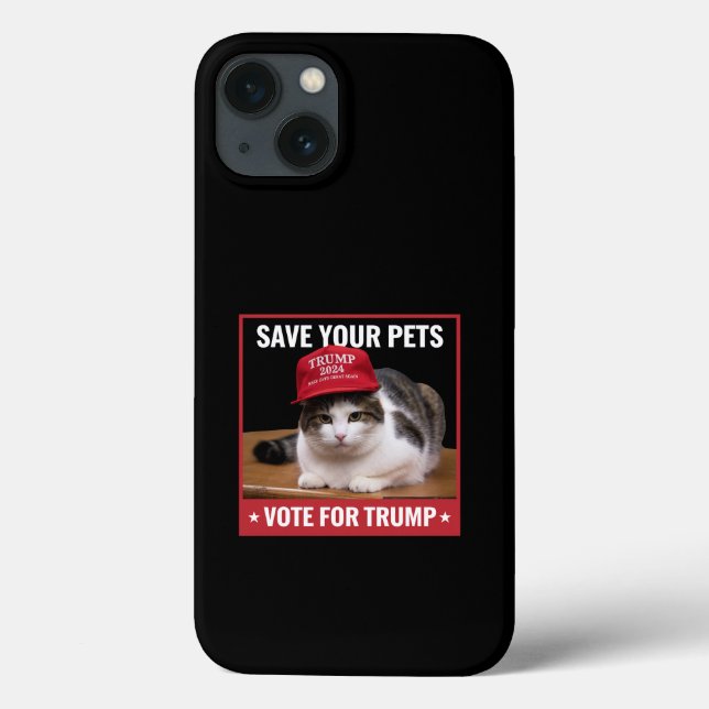 Save Your Pets Vote for Trump US Election Quote Case-Mate iPhone Case (Back)