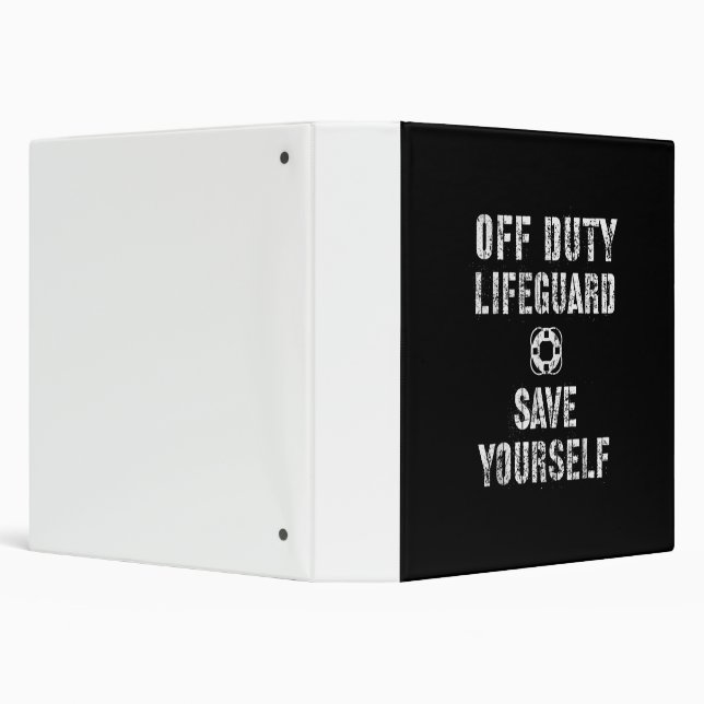 Save Yourself Lifeguard Swimming Pool Guard Off Binder (Background)