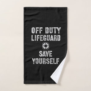 Save Yourself Lifeguard Swimming Pool Guard Off Hand Towel