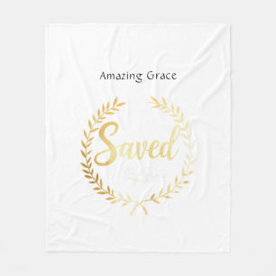 Saved by Grace Blanket Gift for Faithful Dad