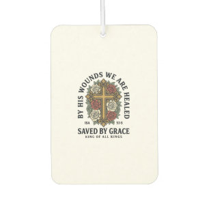Saved By Grace Christian Cross Floral Shirt Air Freshener