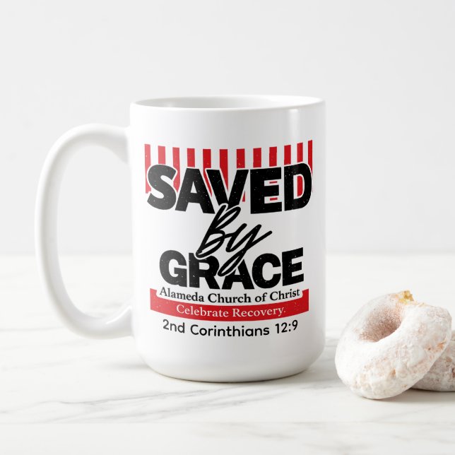 Saved by Grace Coffee cup (With Donut)