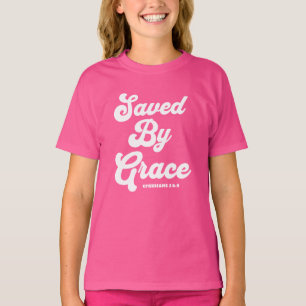 Saved By Grace Ephesians 2:8-9 Basic Dark  T-Shirt