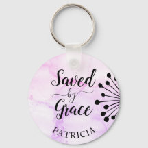 Saved by Grace Keychain