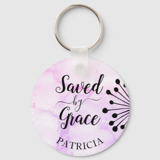 Saved by Grace Keychain