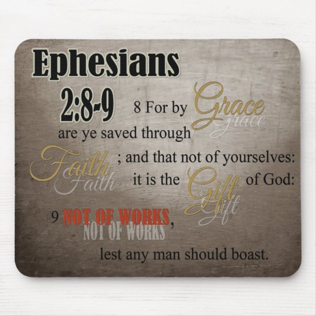 Saved by Grace Mouse Pad (Front)