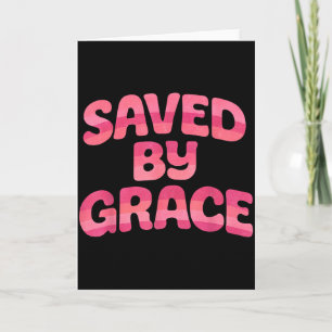Saved By Grace Retro 70s Vintage Style Christian F Card