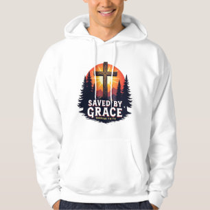Saved By Grace Through Faith,  Christian Outdoor Hoodie