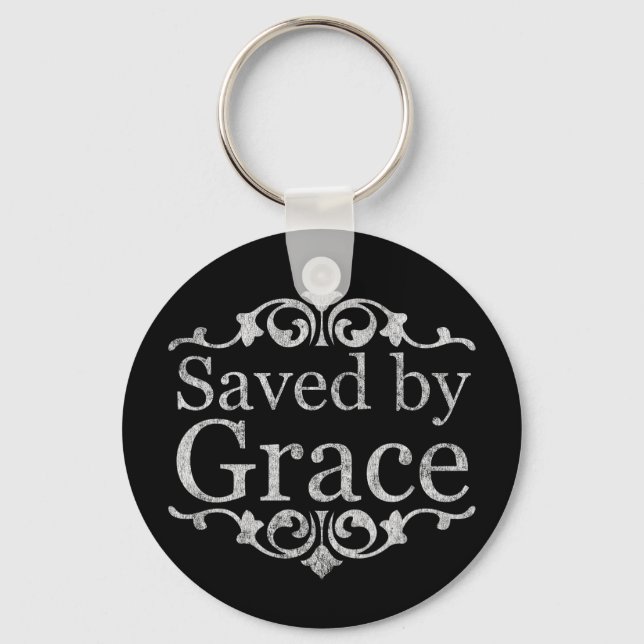 Saved By Grace Vintage Keychain (Front)