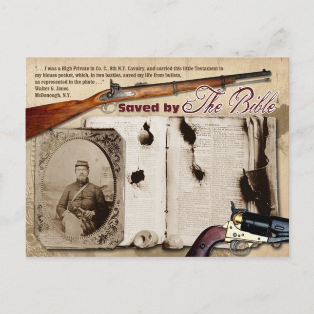 Saved by the Bible! Postcard (Front)
