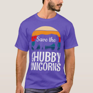 Savehe Chubby Unicorns Design Crazy Animal girl T-Shirt