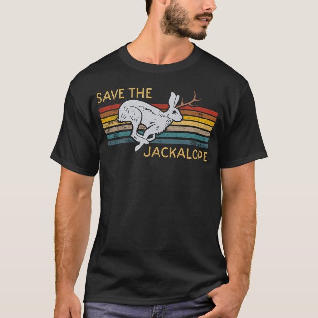 Savehe Jackalope Rabbit Camping Cryptozoology gift T-Shirt (Front)