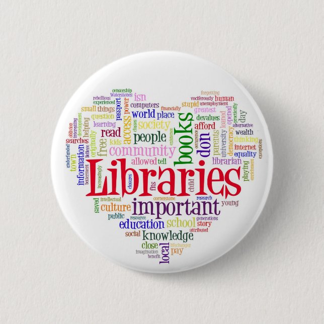 Savelibraries 2 Inch Round Button (Front)