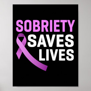 Saves Lives End Addiction Overdose Awareness Poster