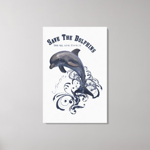 SaveTheDolphins - Wrapped Canvas