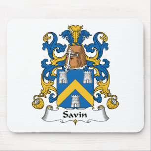 Savin Family Crest Mouse Pad