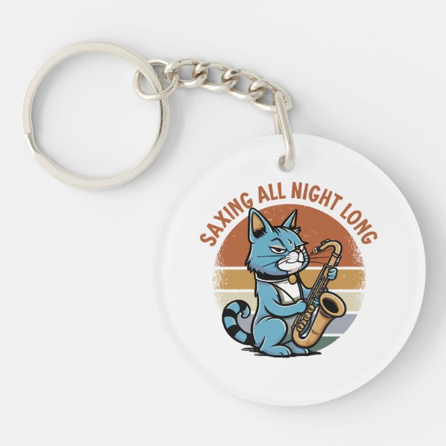 Saving All Night Long - For Saxophone players Keychain (Front)