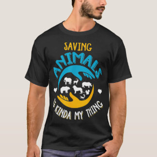 Saving Animals  Animal Saver Saying Animal Lover G T-Shirt