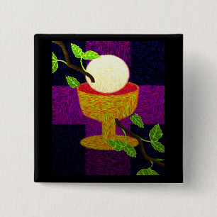 Saving Cup 2 Inch Square Button