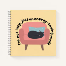 Saving Energy Mode Cat Design - Cozy & Relatable A