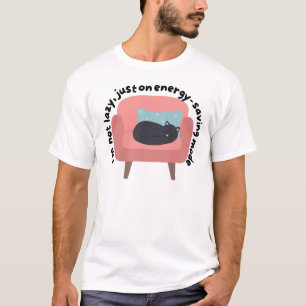 Saving Energy Mode Cat Design - Cozy & Relatable A T-Shirt