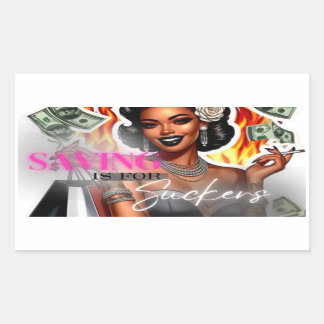 "Saving is for Suckers" Credit Debit Card Stickers
