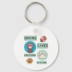 Saving Lives One Paw At A Time – Vet Animal Design Keychain