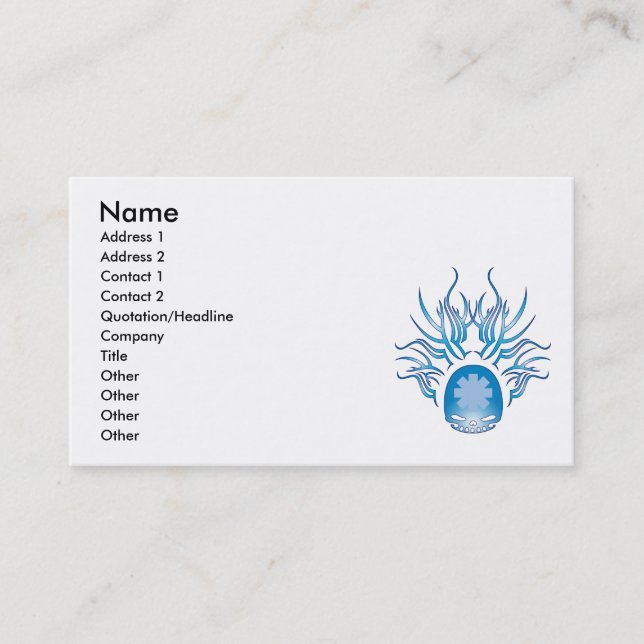 Saving Lives Skull Business Card (Front)