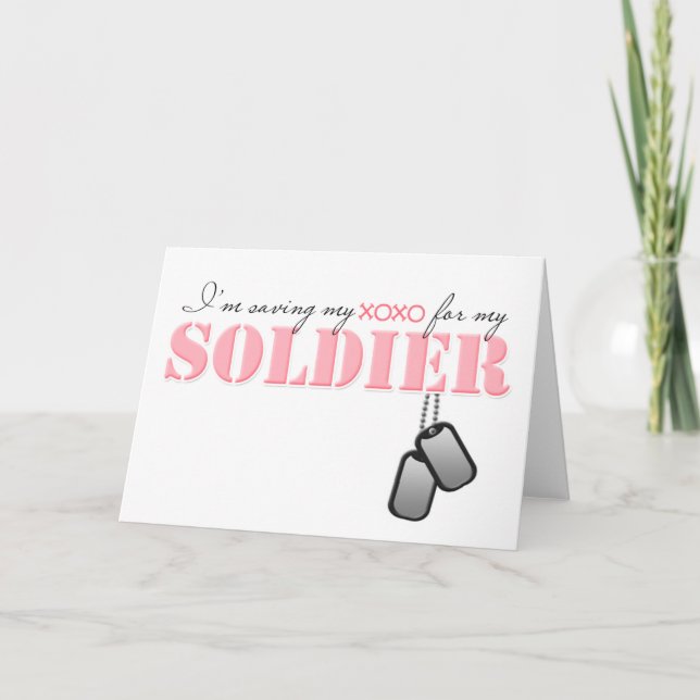 Saving my XOXO for my Soldier Holiday Card (Front)
