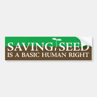 Saving Seed Bumper Sticker