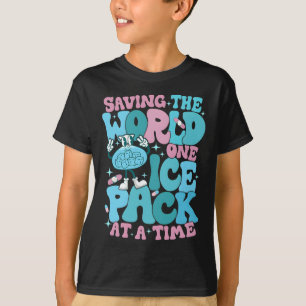 Saving The World One Ice Pack At Time School Nurse T-Shirt