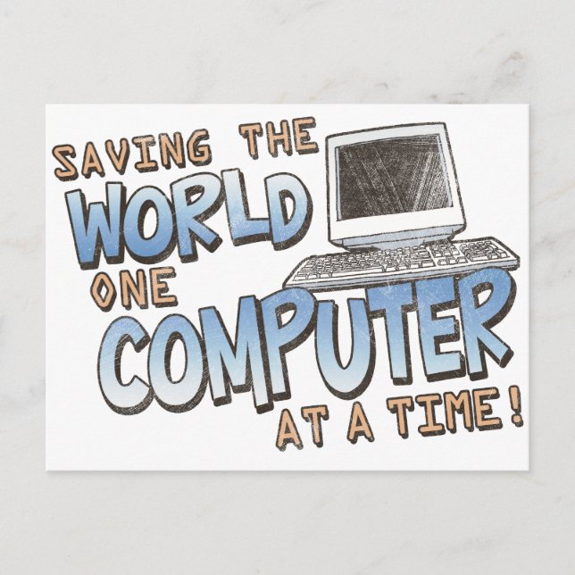 Saving theWorld Postcard (Front)