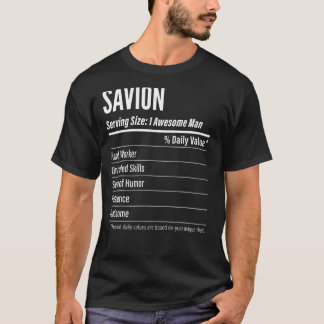 Savion Serving Size Nutrition Label Calories T-Shirt
