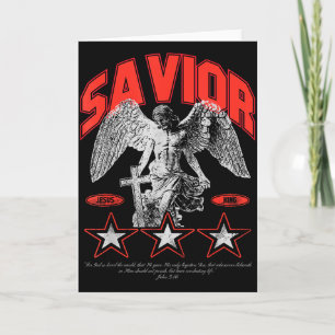 Savior - Christian Bible Verse Faith Card