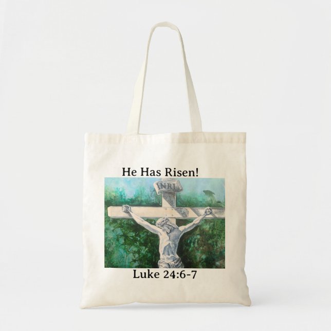 Savior/ Luke 24:6-7 Original Art work Tote Bag (Front)