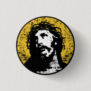 Savior The Way The Truth nd The Life Grungge 1 Inch Round Button