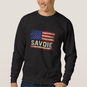 SAVOIE Last Name Shirt SAVOIE Name American Flag