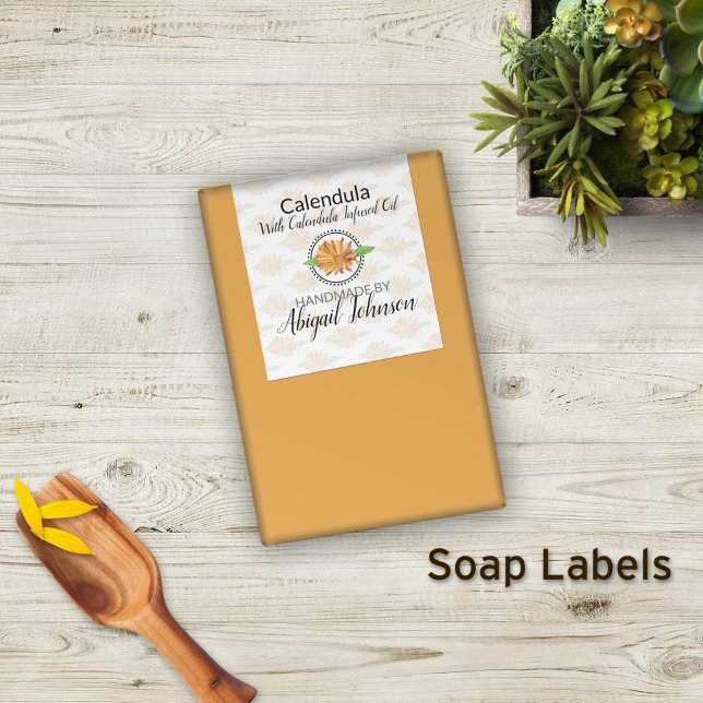 Savon de Calendula | Artiste artisanal | Étiquette (Créateur téléchargé)